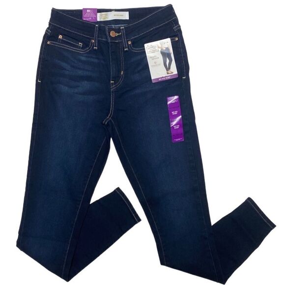 Levi Strauss Gold Signature Women’s Simply Stretch Mid Rise Skinny Jeans Sz 4 - Picture 1 of 16